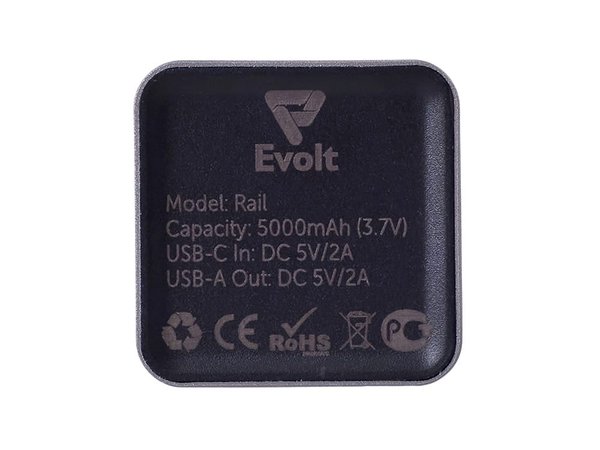 Внешний аккумулятор «Rail» c дисплеем, 5000 mAh - Внешний аккумулятор «Rail» c дисплеем, 5000 mAh