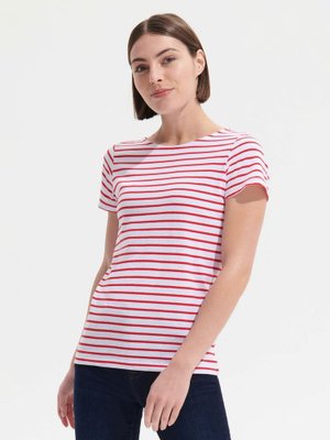 футболка miles women белая с красным