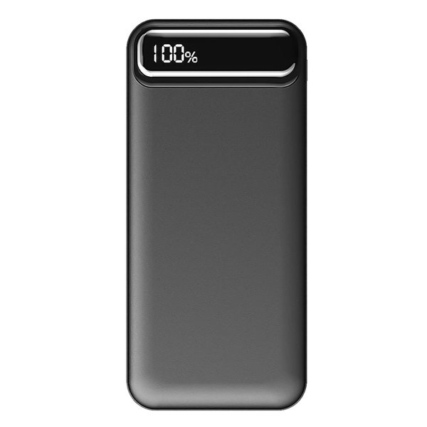 Внешний аккумулятор Groovy 10000 Mah с быстрой зарядкой, черный - Внешний аккумулятор Groovy 10000 Mah с быстрой зарядкой, черный