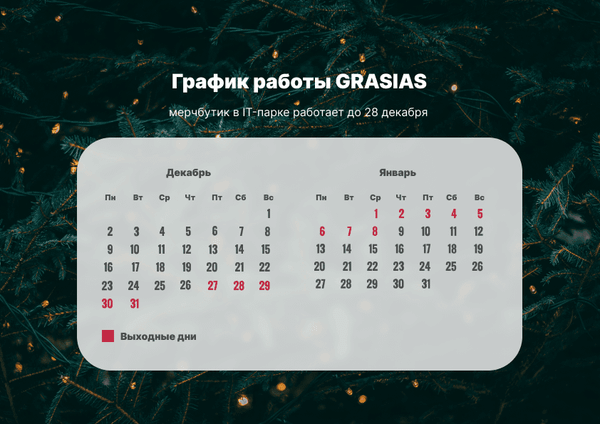 Новогодние каникулы GRASIAS